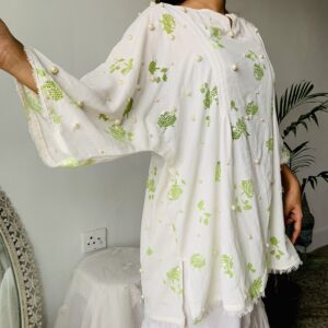 Stylish laid-back Kurtis with Ghararas - Green